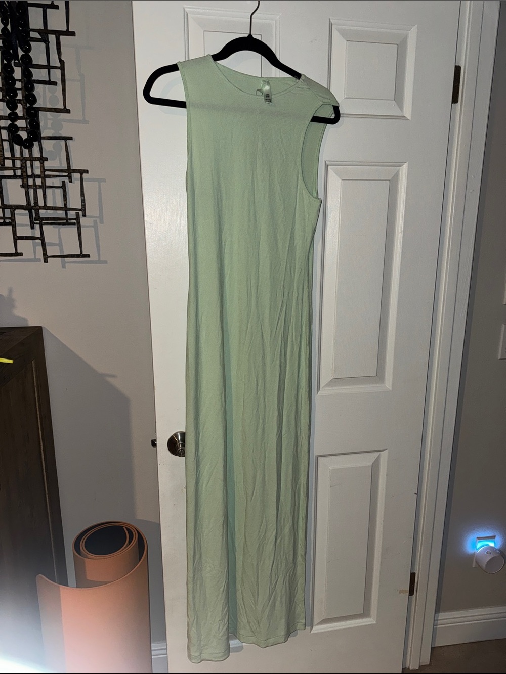 Skims Sleeveless Light Green Maxi Dress -